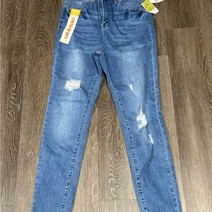 Wax Jean Women's Distressed Skinny Jeans - Blue